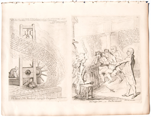 original James Gillray etchings The Dagger Scene; or, The Plot discover'd

The Blood of the Murdered crying for Vengeance